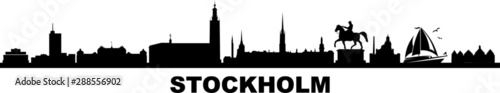 Stockholm City Skyline Vector Silhouette