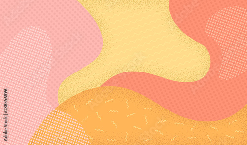 Creative vector abstract background in pop art style. Color texture with geometric shapes and dots. Memphis 80s-90s style.