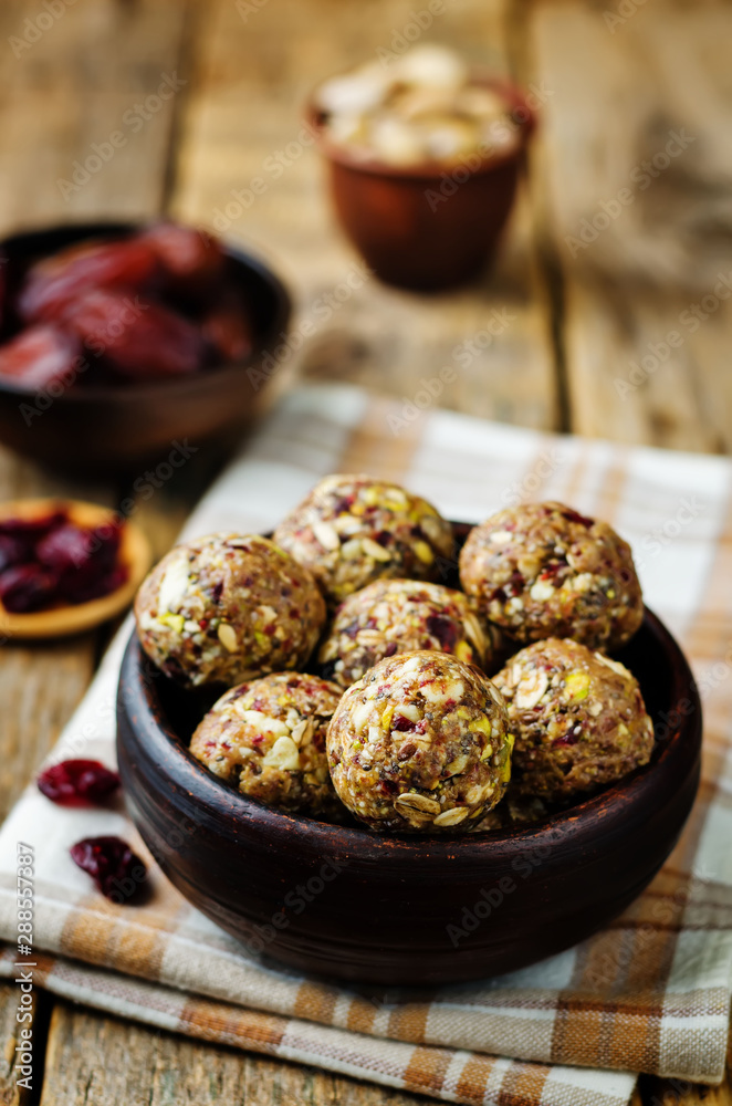 White chocolate pistachio dates oats flax seed raw balls White chocolate pistachio dates oats flax seed raw balls