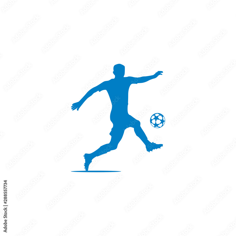 Silhouette of football players design vectors