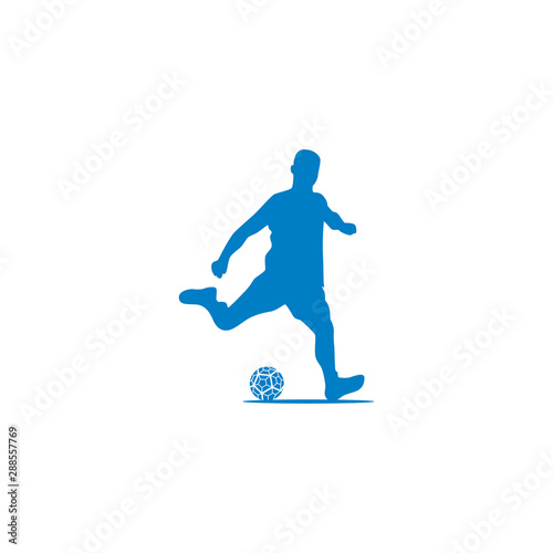 Silhouette of football players design vectors V.2