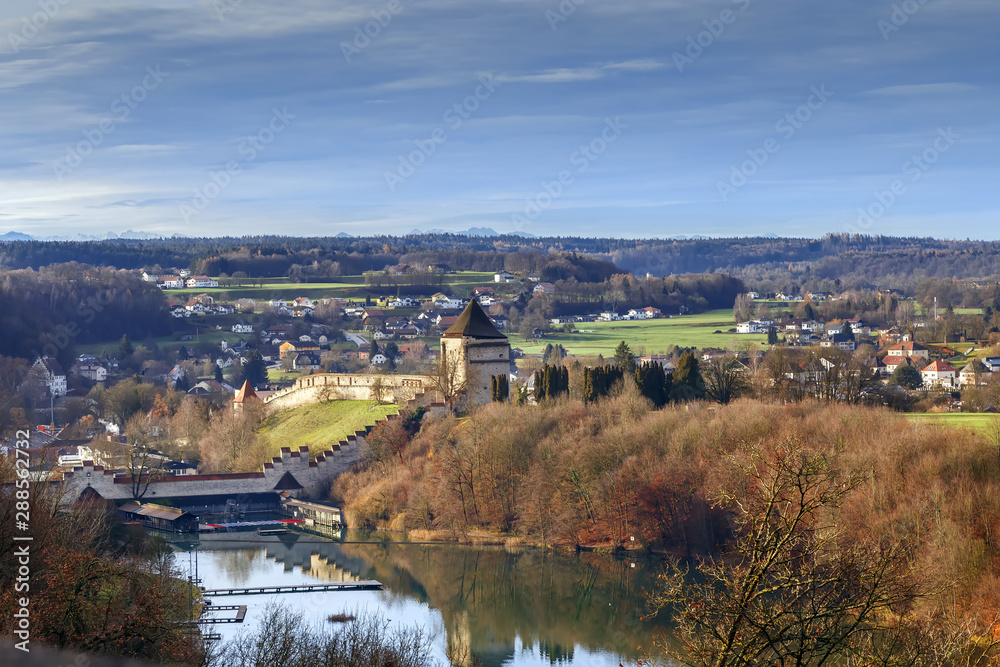 View from Burghausen castle, Germany