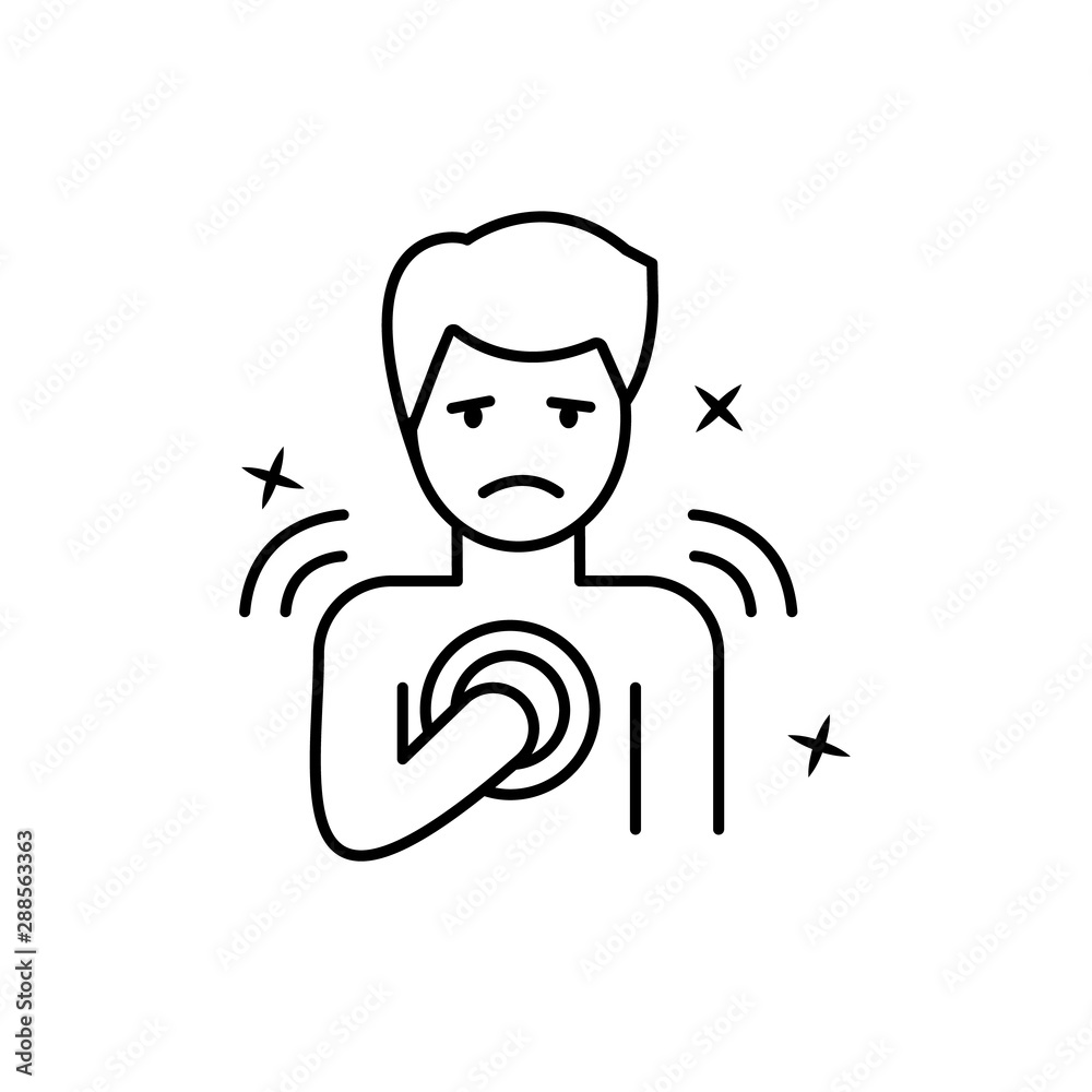 Man, pain, medical icon. Element of allergy icon Man, pain, medical icon. Element of allergy icon