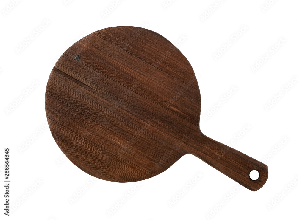 A wooden cutting board for the kitchen on a white background. A wooden cutting board for the kitchen on a white background.