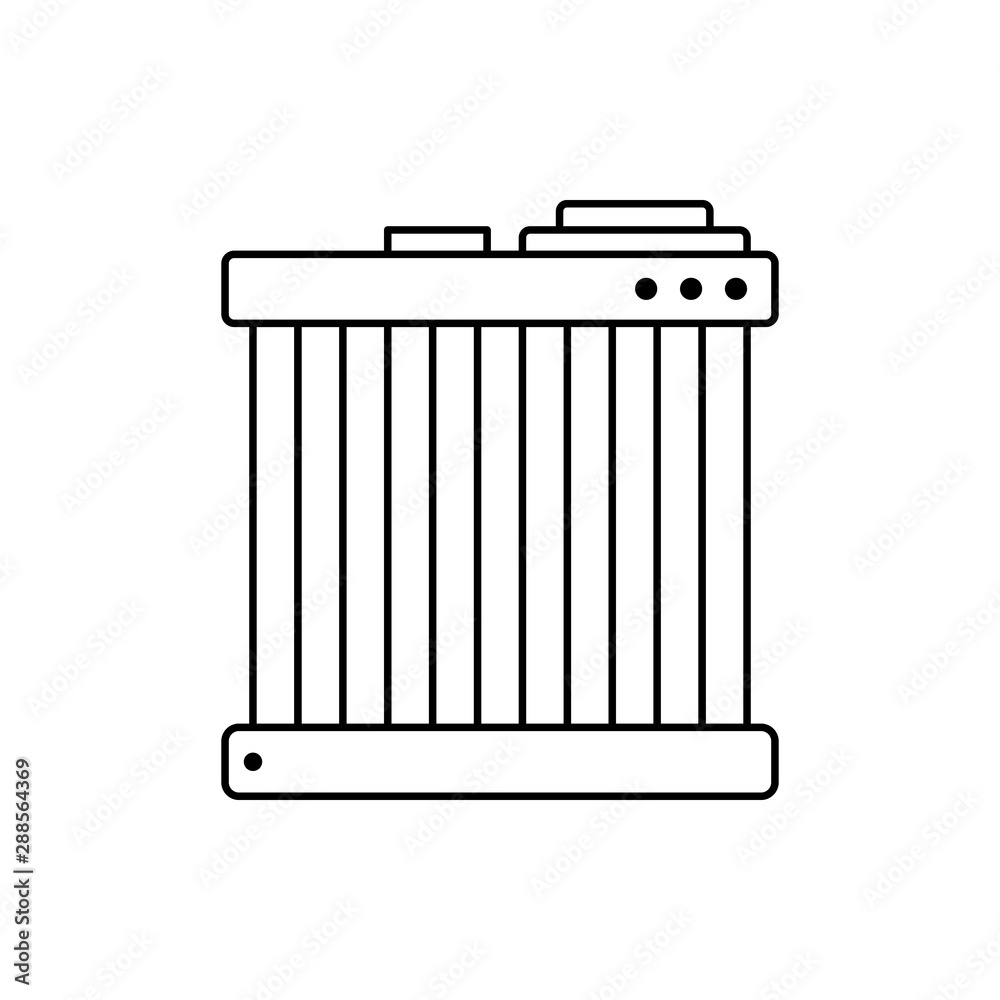 Radiator car motor engine icon. Element of automobile icon on white background Radiator car motor engine icon. Element of automobile icon on white background