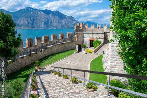 Il cortile di Castello Scaligero a Malcesine