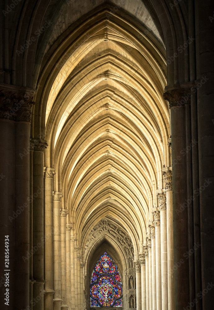 Reims, France - Inside the Cathedral of Reims  (UNESCO World Heritage)
