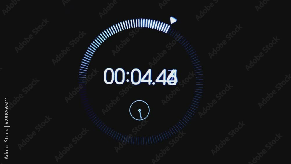 Screen electronic stopwatch. VFX. The figures for the countdown. The pattern for video. Close-up of the black screen of digital stopwatch with blue running numbers Screen electronic stopwatch. VFX. The figures for the countdown. The pattern for video. Close-up of the black screen of digital stopwatch with blue running numbers