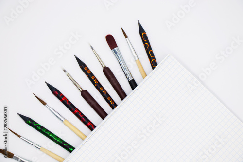 color pencils in pencil holder