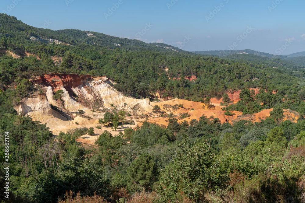 Ochre rocks in French Colorado Rustrel in South France