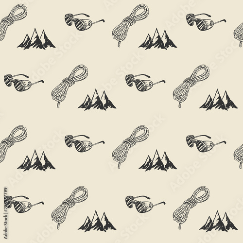 Wallpaper Mural Mountain hiking outdoor pattern, seamless, tile, background Torontodigital.ca