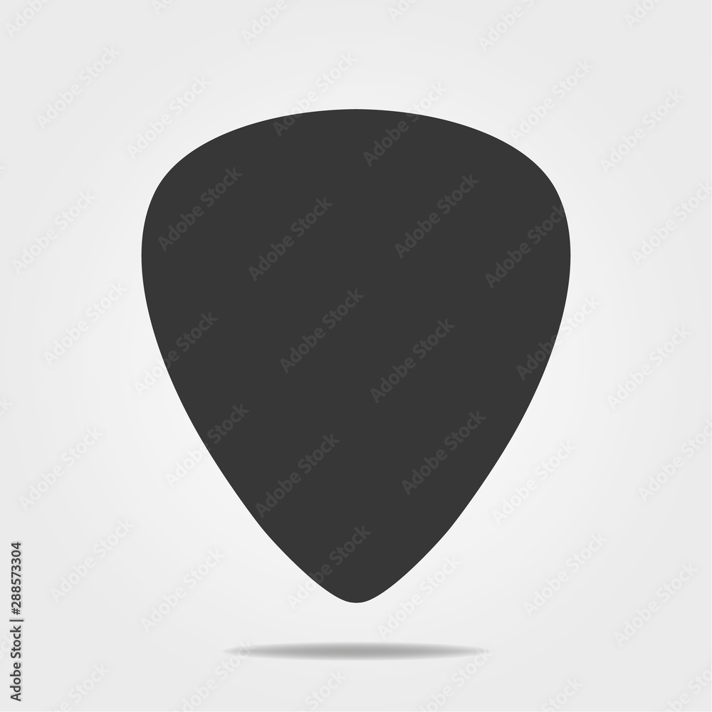 Guitar pick icon in simple design. Vector illustration Guitar pick icon in simple design. Vector illustration