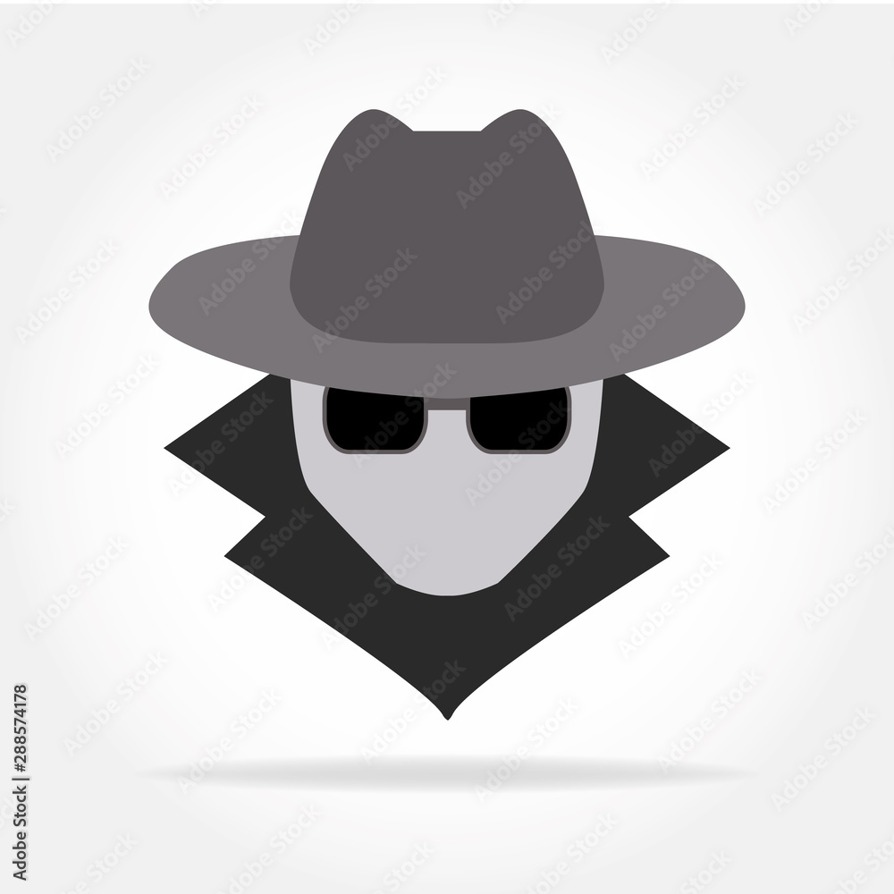 Spyware icon in simple design. Vector illustration Spyware icon in simple design. Vector illustration
