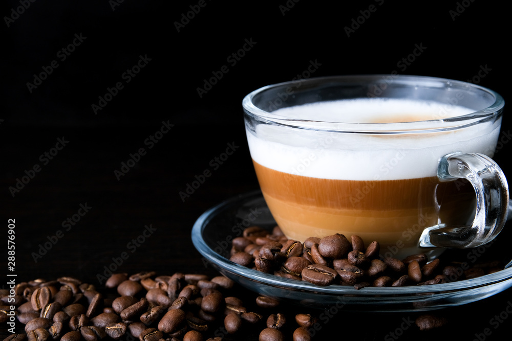 Coffee Latte Glass Cup Image & Photo (Free Trial)