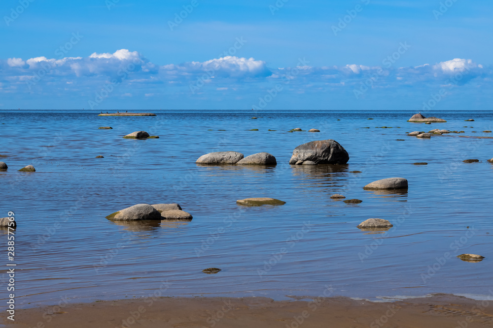 calm seascape in blue, photo taken on Lake Peipsi, Russia calm seascape in blue, photo taken on Lake Peipsi, Russia