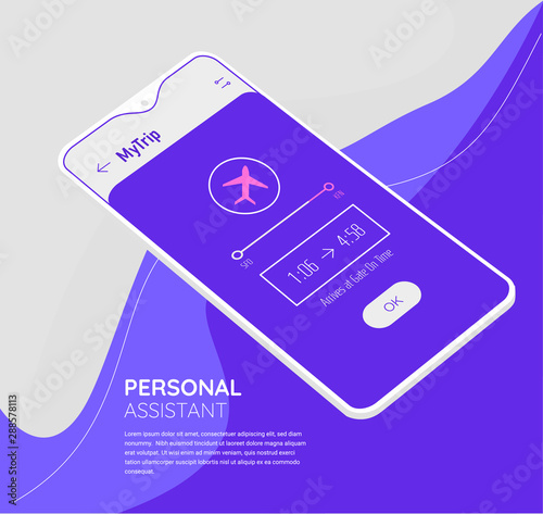 Trendy 3d responsive mobile UI templates for travelling