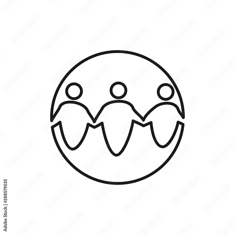 circle Commitment Teamwork Together Outline Logo circle Commitment Teamwork Together Outline Logo
