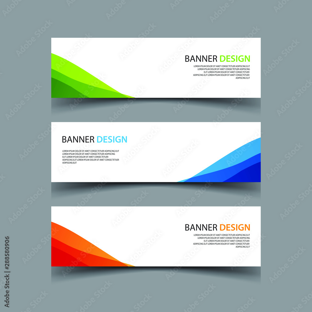Naklejka premium Vector Abstract design banner web template