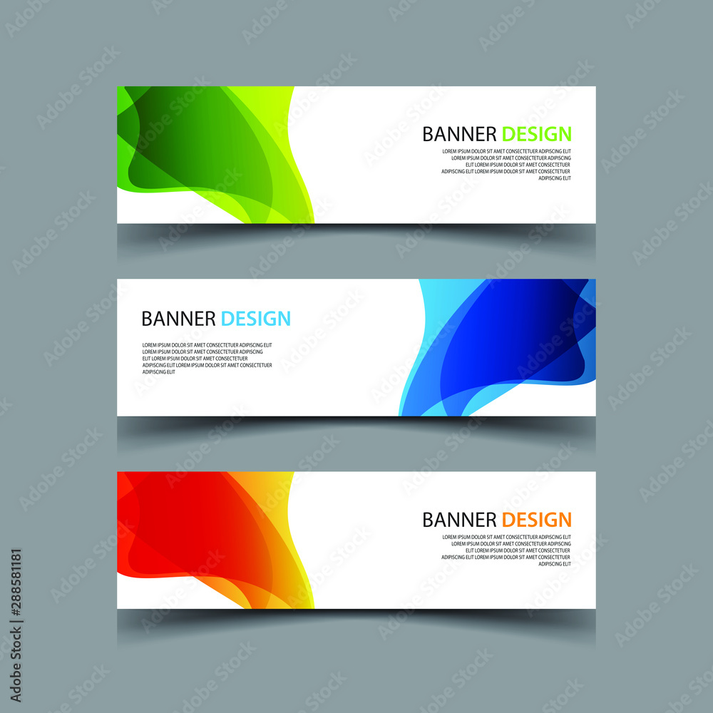 Naklejka premium Vector Abstract design banner web template