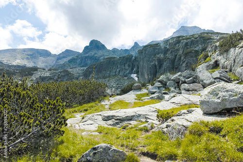 trail from Malyovitsa hut to Scary  Lake  Rila Mountain  Bulgaria