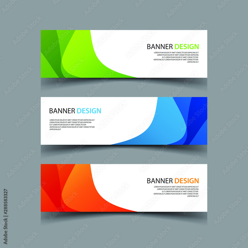 Naklejka premium Vector Abstract design banner web template