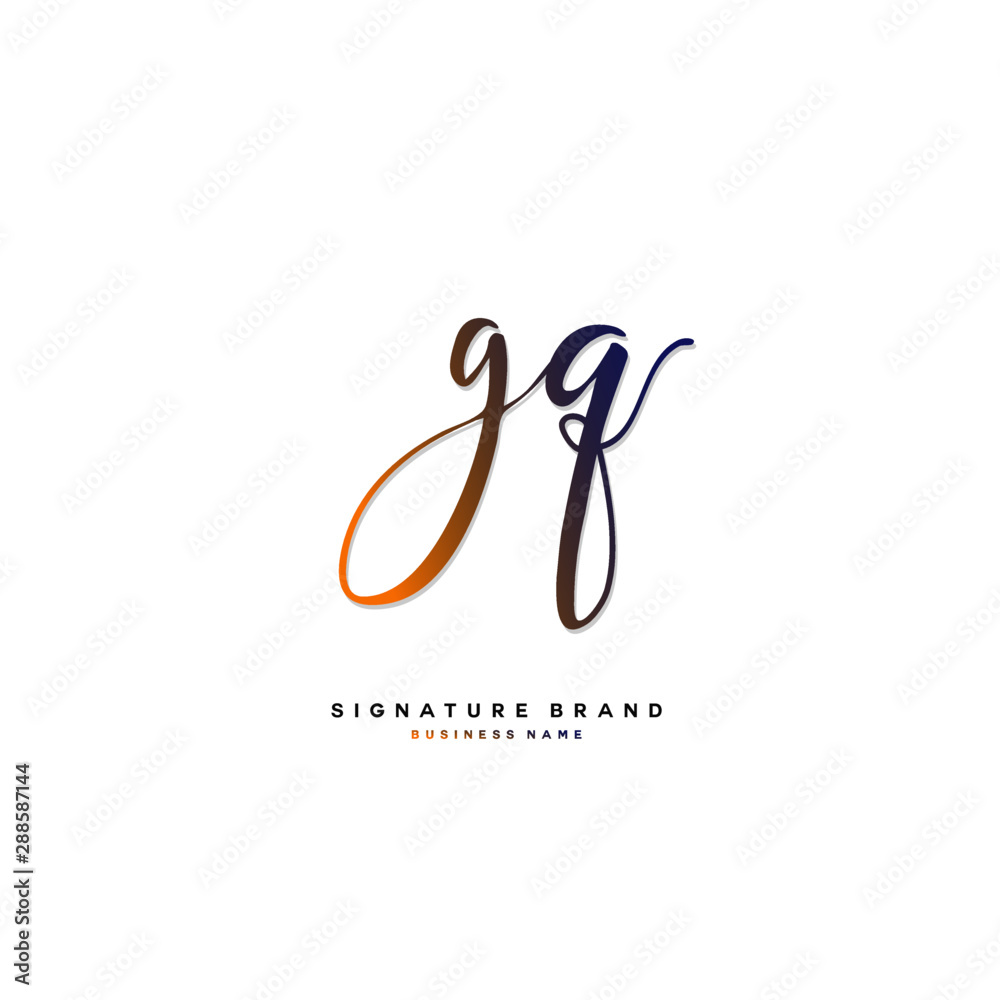 G Q GQ Initial letter handwriting and signature logo concept design. G Q GQ Initial letter handwriting and signature logo concept design.