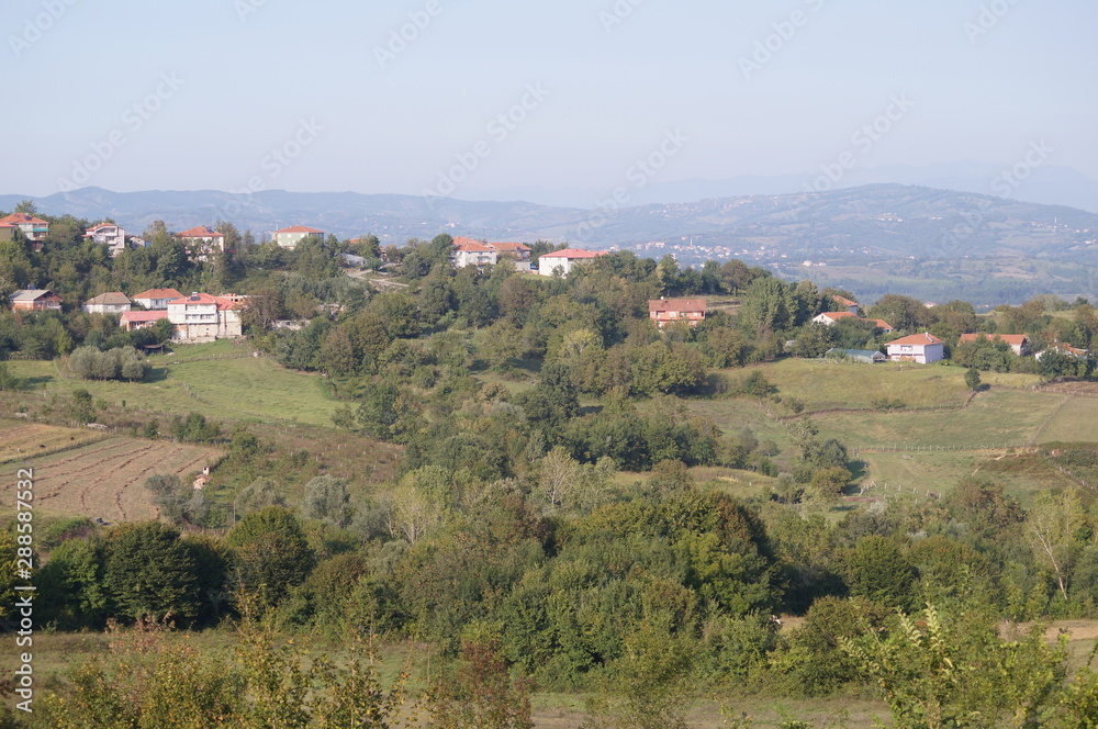 panoramic view of the village