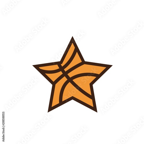 Star basketball sports academy logo design