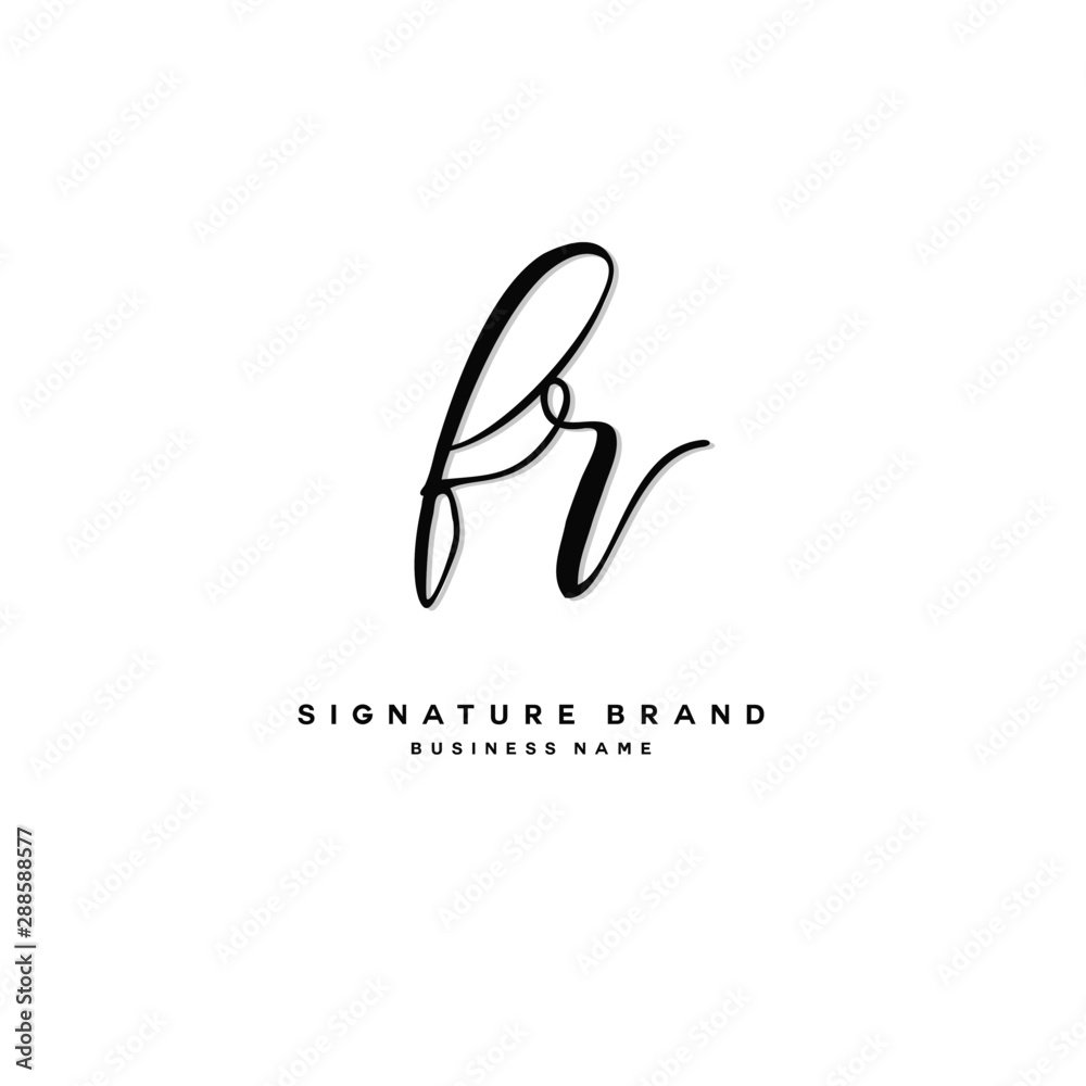 F R FR Initial letter handwriting and signature logo concept design. F R FR Initial letter handwriting and signature logo concept design.