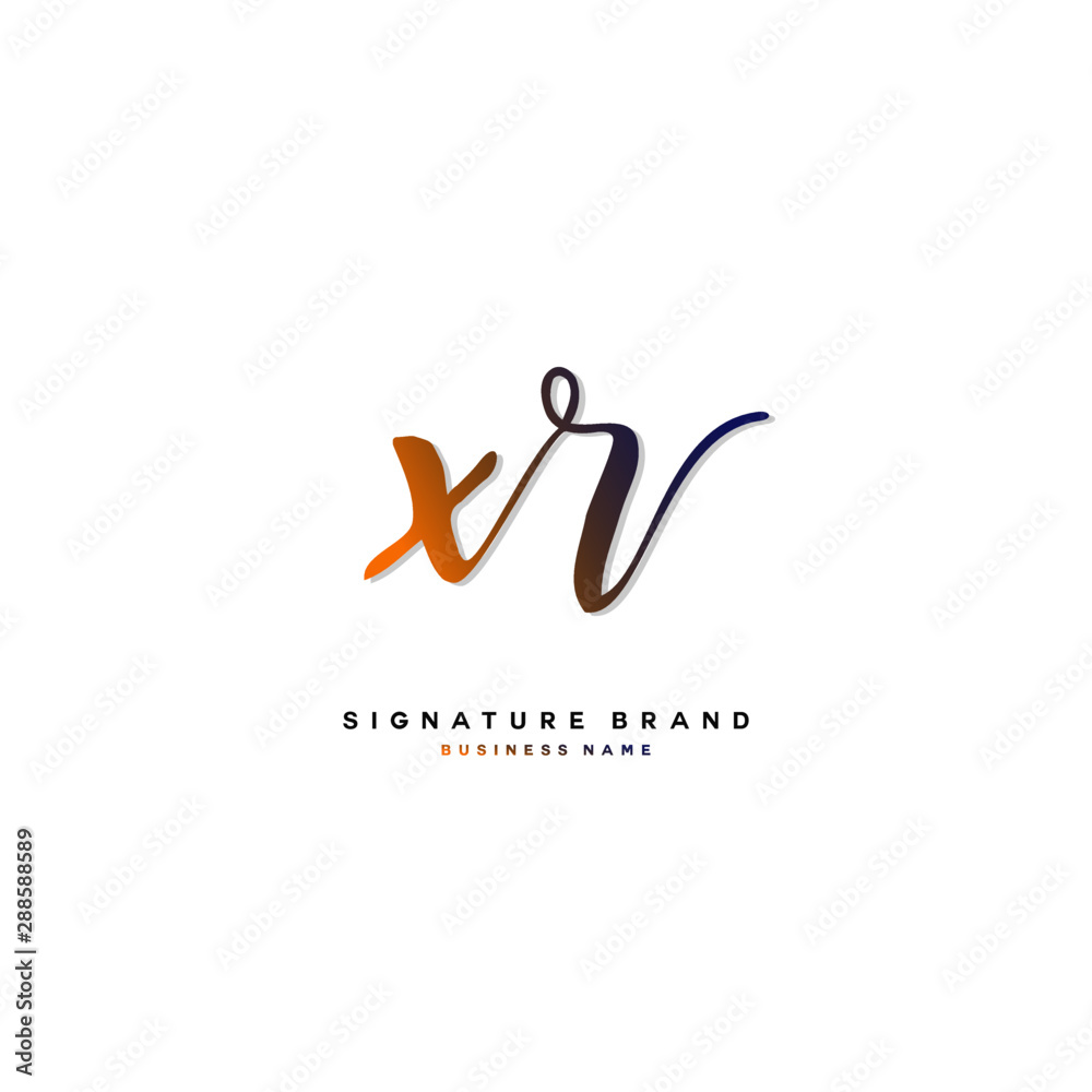 X R XR Initial letter handwriting and signature logo concept design. X R XR Initial letter handwriting and signature logo concept design.
