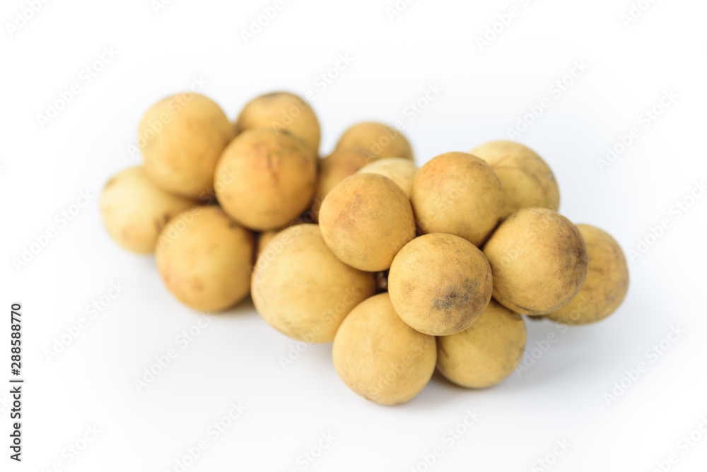 Longkong fruit on white background, Thai fruit Longkong fruit on white background, Thai fruit