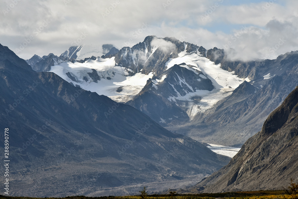 Scenic Alaska autumn mountain landscapes