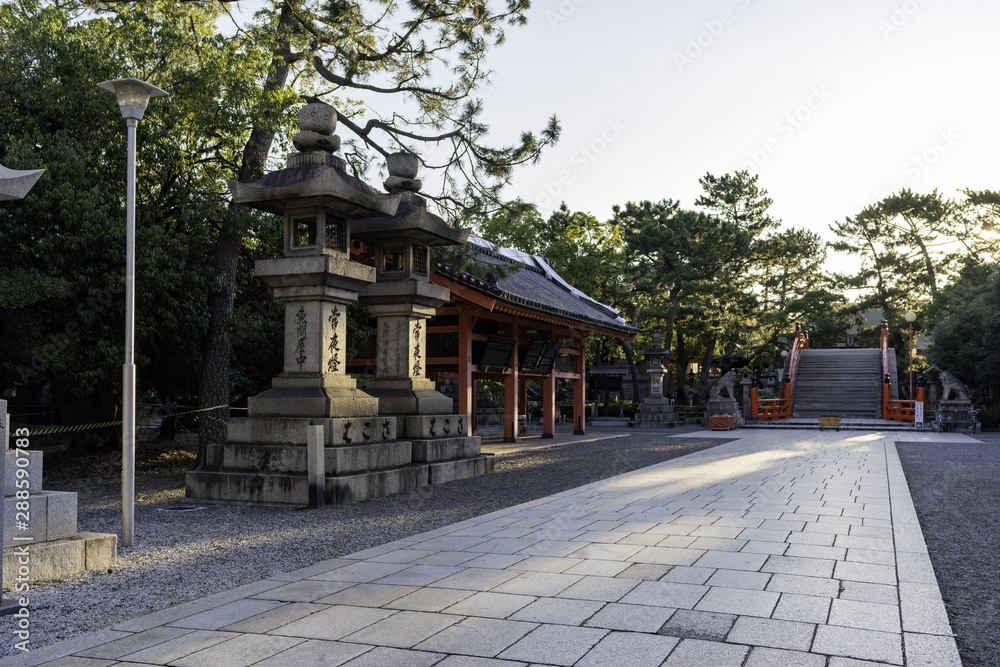 大阪の神社の参道