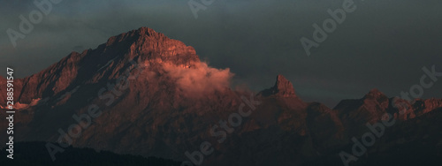 Fototapeta Naklejka Na Ścianę i Meble -  Mountainscape At Sunset