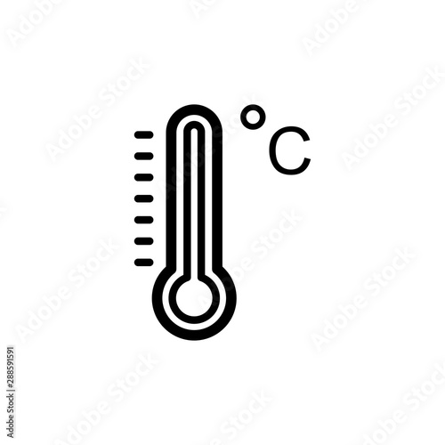 thermometer icon trendy