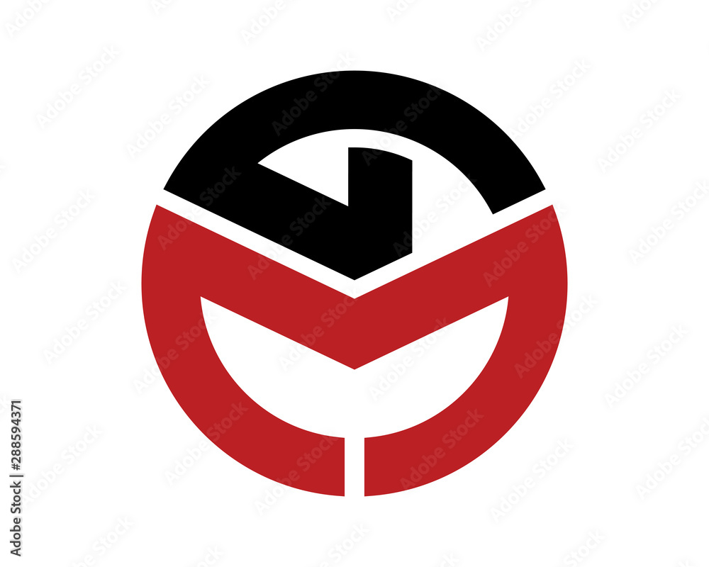 mg gm letter circle logo template 1