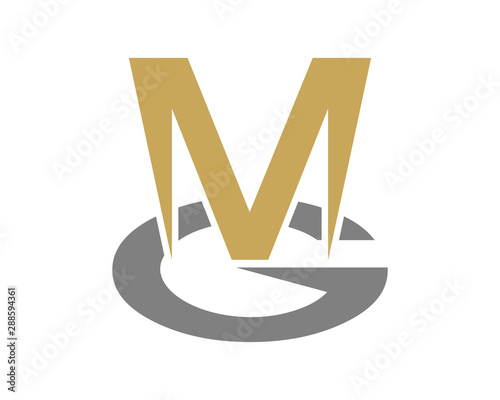mg gm letter shadow icon template