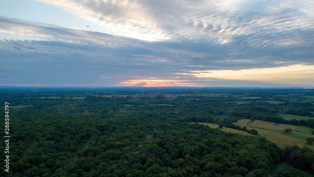 Sunset over Darnestown, Montgomery County, Maryland