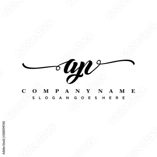 letter AP handwritting logo, handwritten font for business