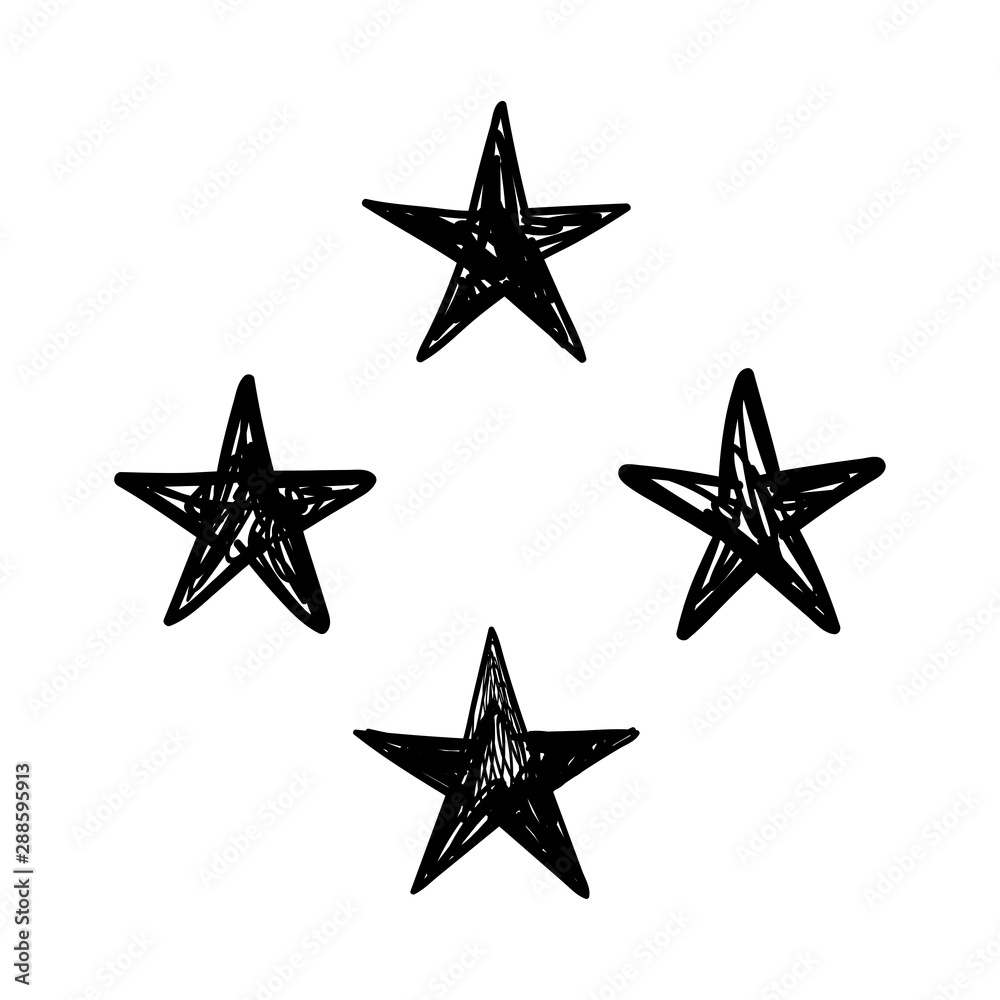 Star doodles collection. Set of hand drawn stars. Ink cartoon illustrations. Star doodles collection. Set of hand drawn stars. Ink cartoon illustrations.