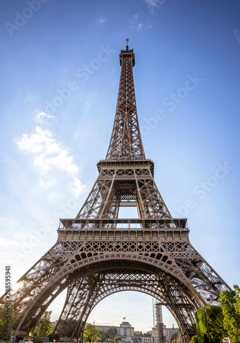 Eiffel Tower with observation platforms for panoramic views of Paris © vit