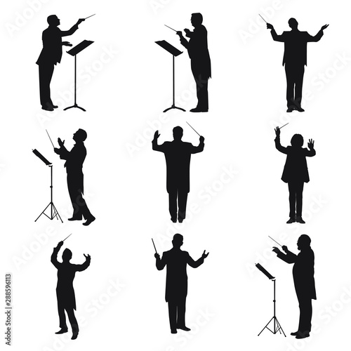 Music Conductor Silhouettes