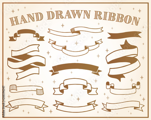 手描きのリボン　キャチコピー　見出し　タイトル