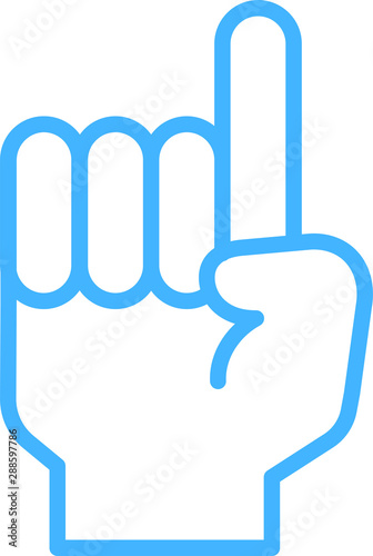 Wallpaper Mural Blue Illustration of a hand sign Torontodigital.ca