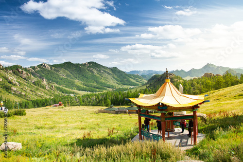Gorkhi-Terelj National Park at Ulaanbaatar, summer day. Mongolia.
