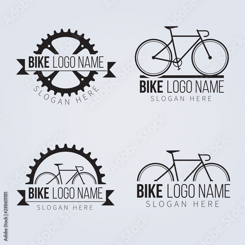 Collection of bicycle logos Vector, Illustration Vector 10 photo