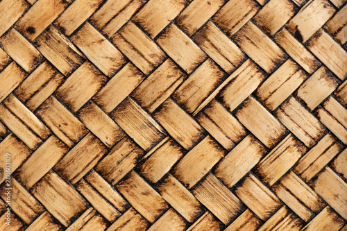 Closed up of wood weave textured background
