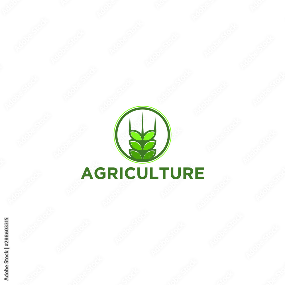 Fototapeta premium Agriculture logo - farming growing environment