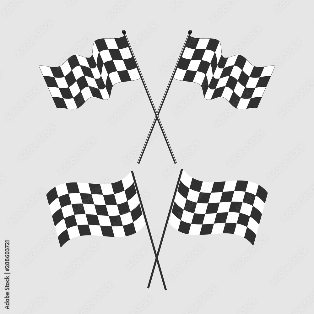Fototapeta premium stock vector racing flag icon symbol