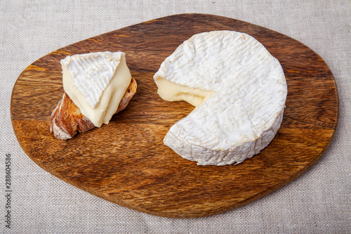 french cheese camembert with a toast